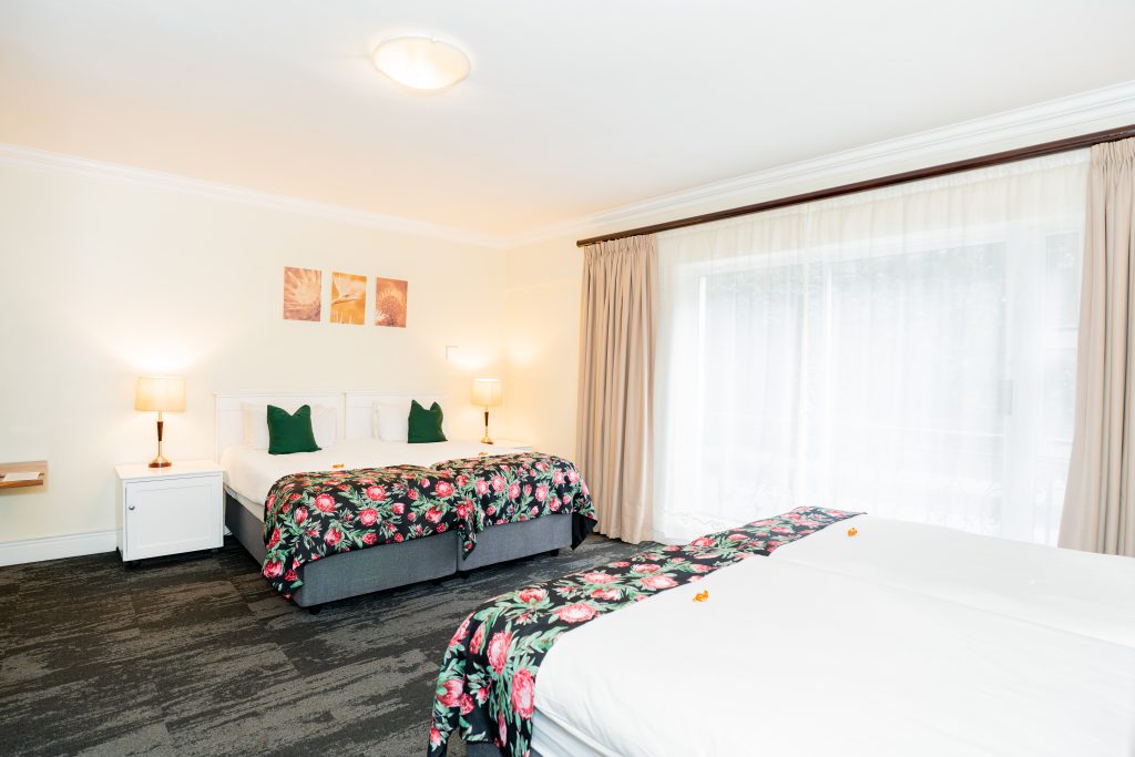 Family Room with a double bed and two singles